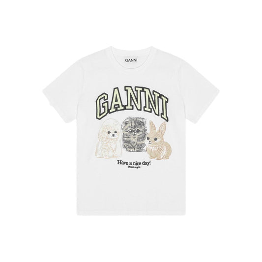 GANNI T-shirts and Polos White Topwear
