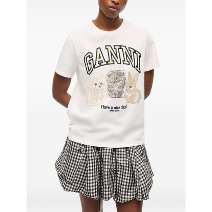 GANNI T-shirts and Polos White Topwear