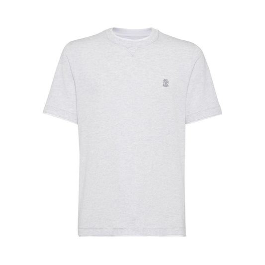 Brunello Cucinelli T-shirts and Polos Light Grey Topwear