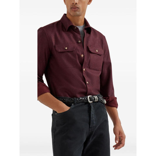 Brunello Cucinelli T-shirts and Polos Grey Topwear