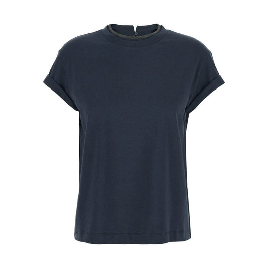 Brunello Cucinelli T-shirts and Polos Blue