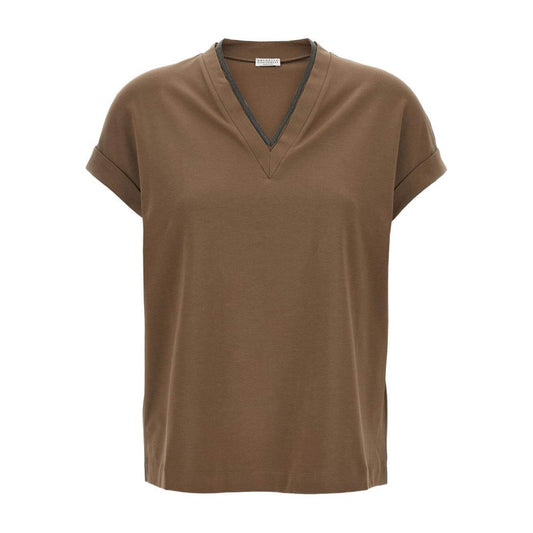 Brunello Cucinelli T-shirts and Polos Brown Topwear