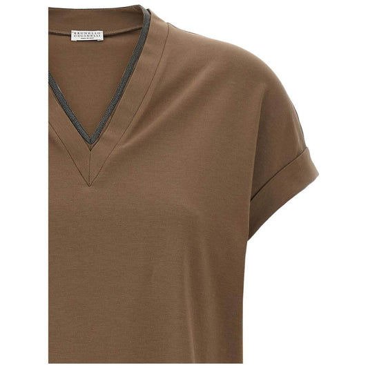 Brunello Cucinelli T-shirts and Polos Brown Topwear