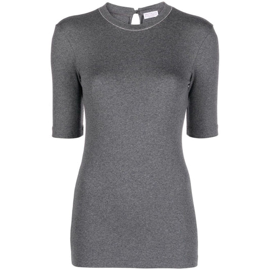 Brunello Cucinelli T-shirts and Polos Grey Topwear