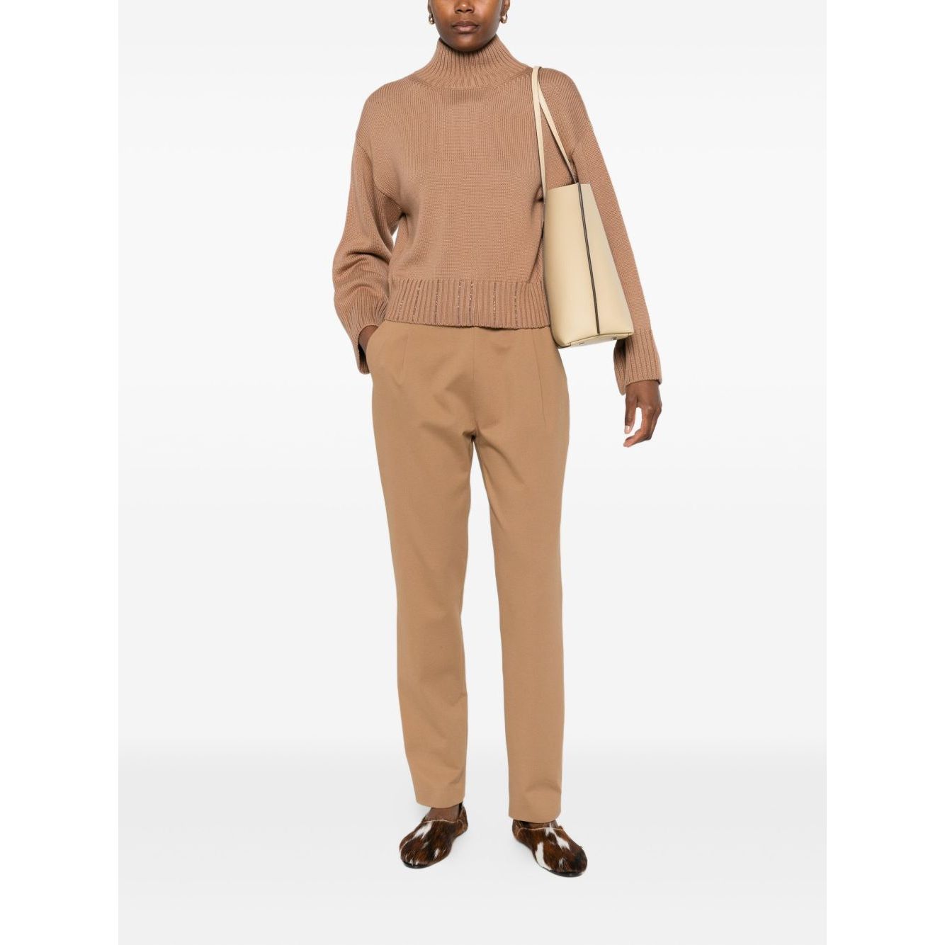 Fabiana Filippi Sweaters Camel Topwear