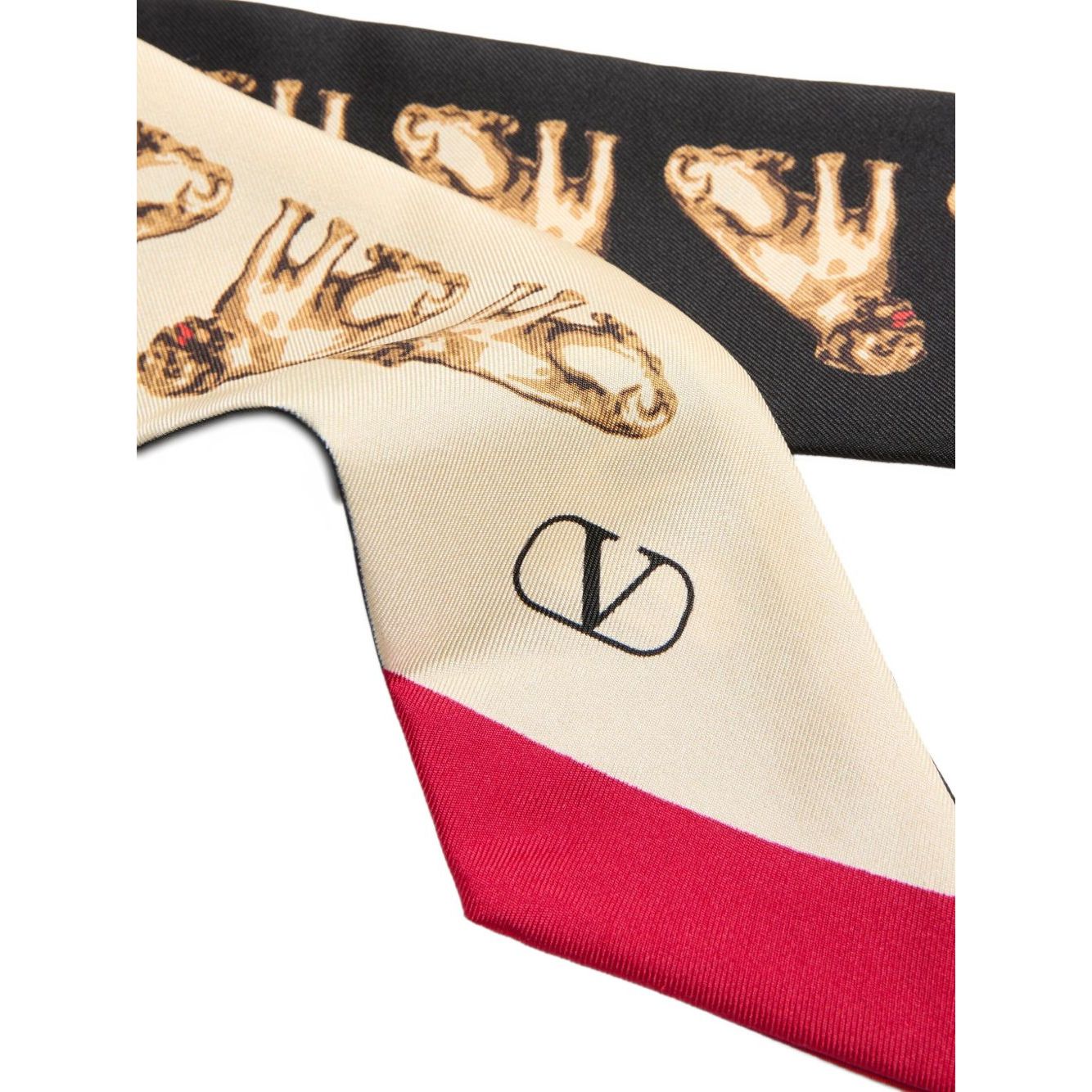 Valentino Garavani Scarf Bandeaux Petit Charles In Silk Scarves Hats & Gloves