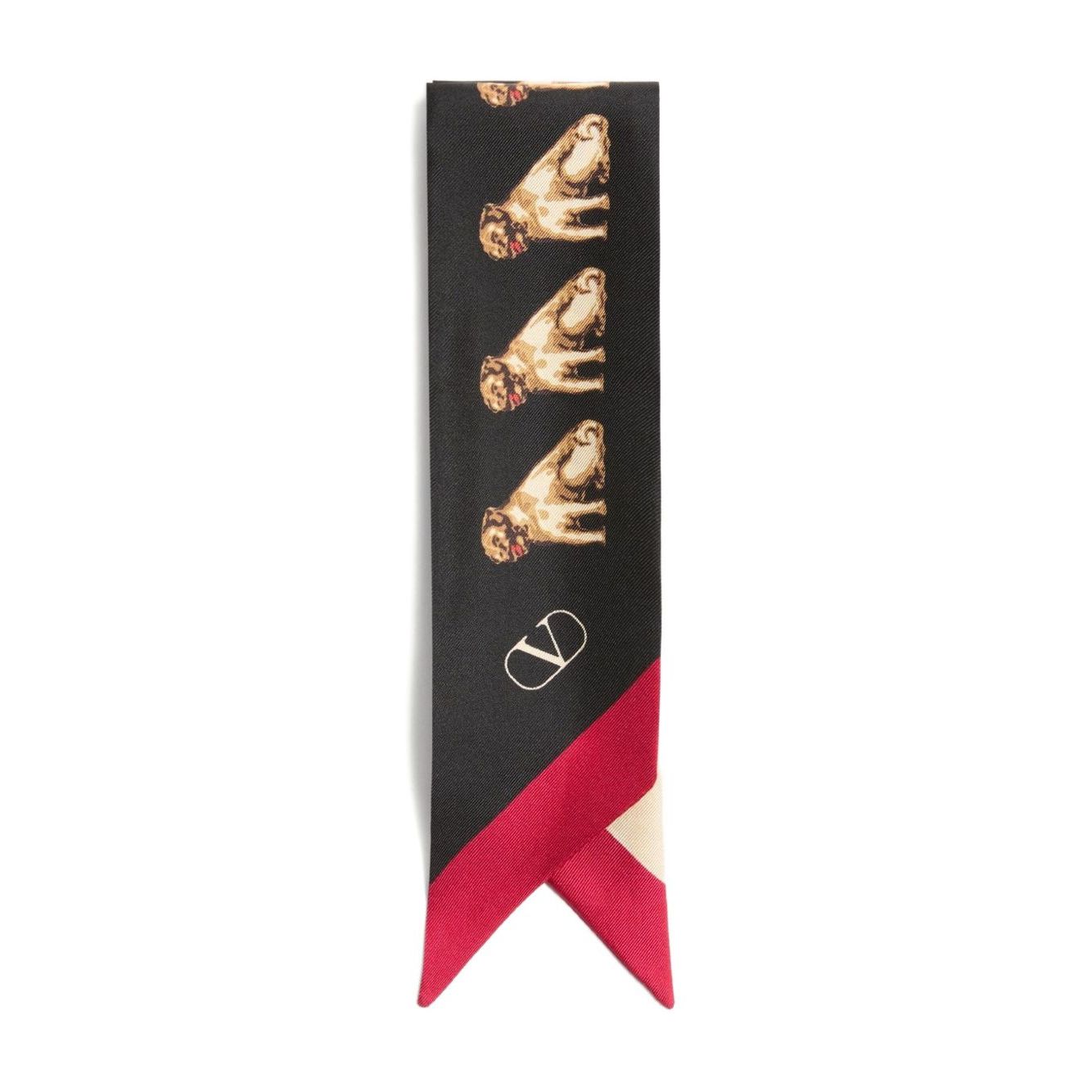 Valentino Garavani Scarf Bandeaux Petit Charles In Silk Scarves Hats & Gloves