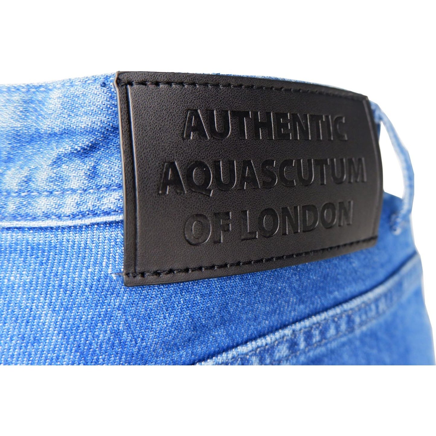Aquascutum Light Blue Cotton Men Jeans AQ-7870-W31