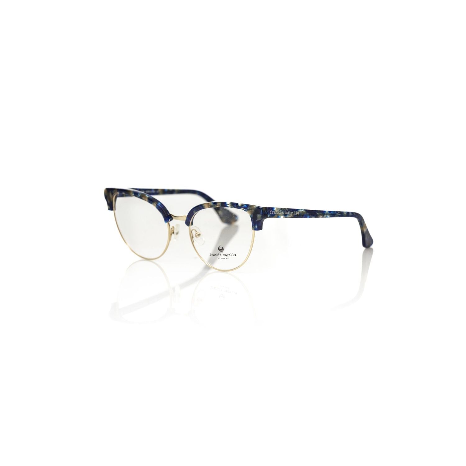 Frankie Morello Blue Metallic Fibre Glasses Frame