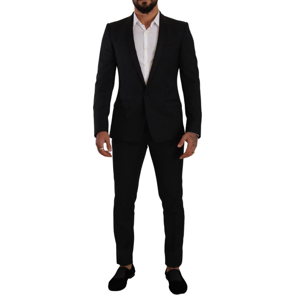 Dolce & Gabbana Black Fantasy GOLD Wool Slim Fit 2 Piece Suit KOS1910 - 48