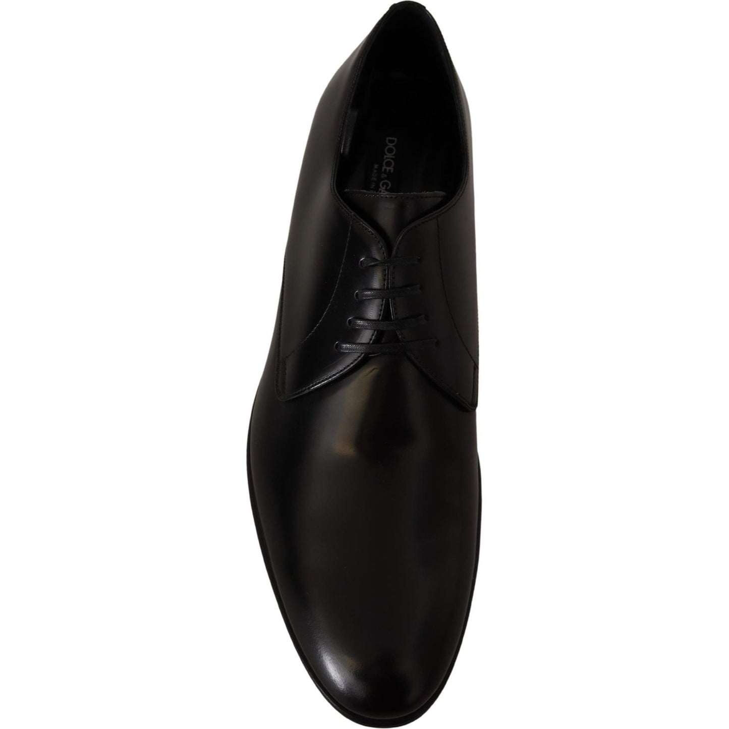 Dolce & Gabbana Black Leather Lace Up Formal Derby Shoes