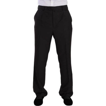 Domenico Tagliente Gray Polyester Single Breasted Formal Suit