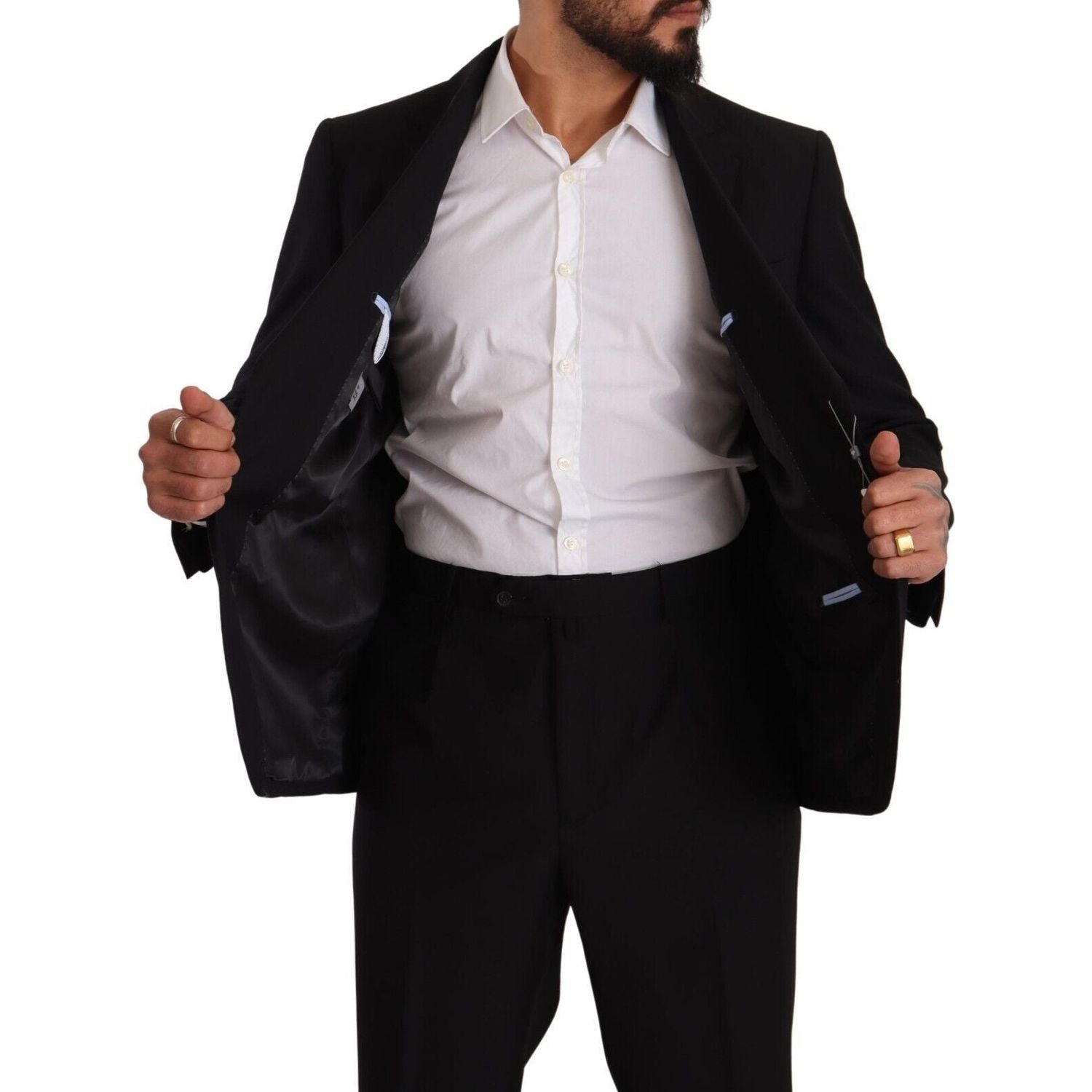 طقم بدلة سوداء أنيقة من قطعتين من تصميم دومينيكو تاجلينتي