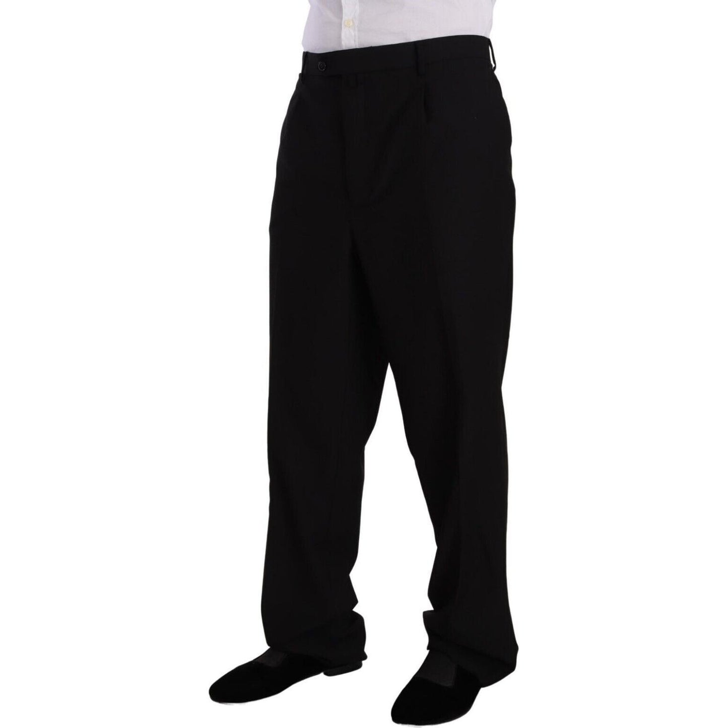 Domenico Tagliente Black Polyester Single Breasted Formal Suit KOS1966 - 55