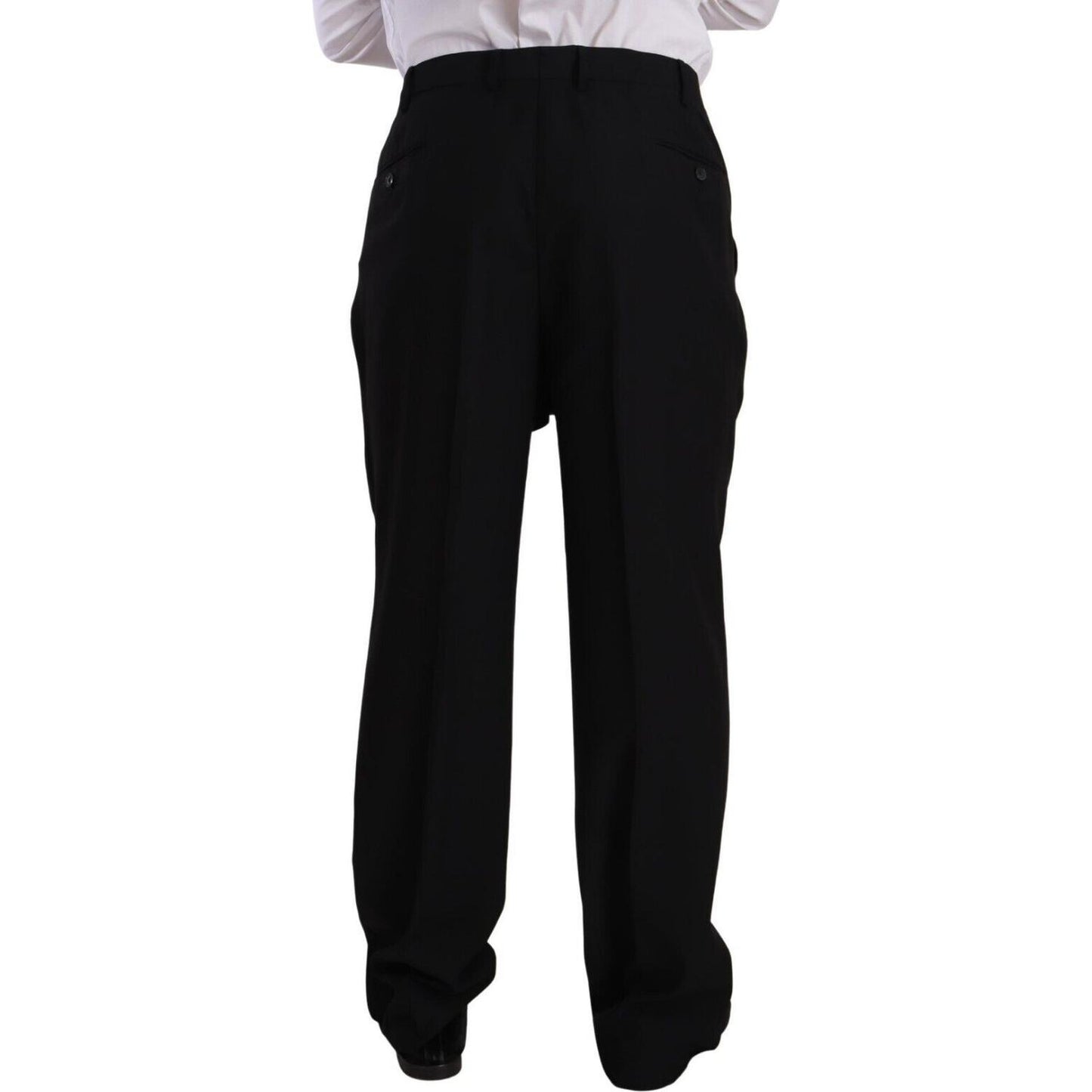 Domenico Tagliente Black Polyester Single Breasted Formal Suit KOS1966 - 55