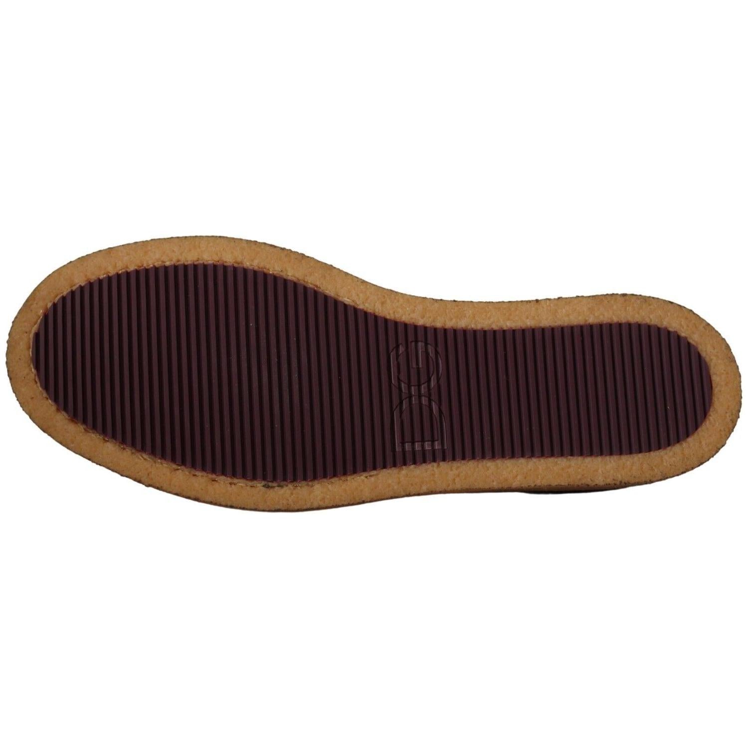 حذاء دولتشي آند غابانا الأنيق المصنوع من جلد الغزال بنقشة جلد التمساح باللون البني