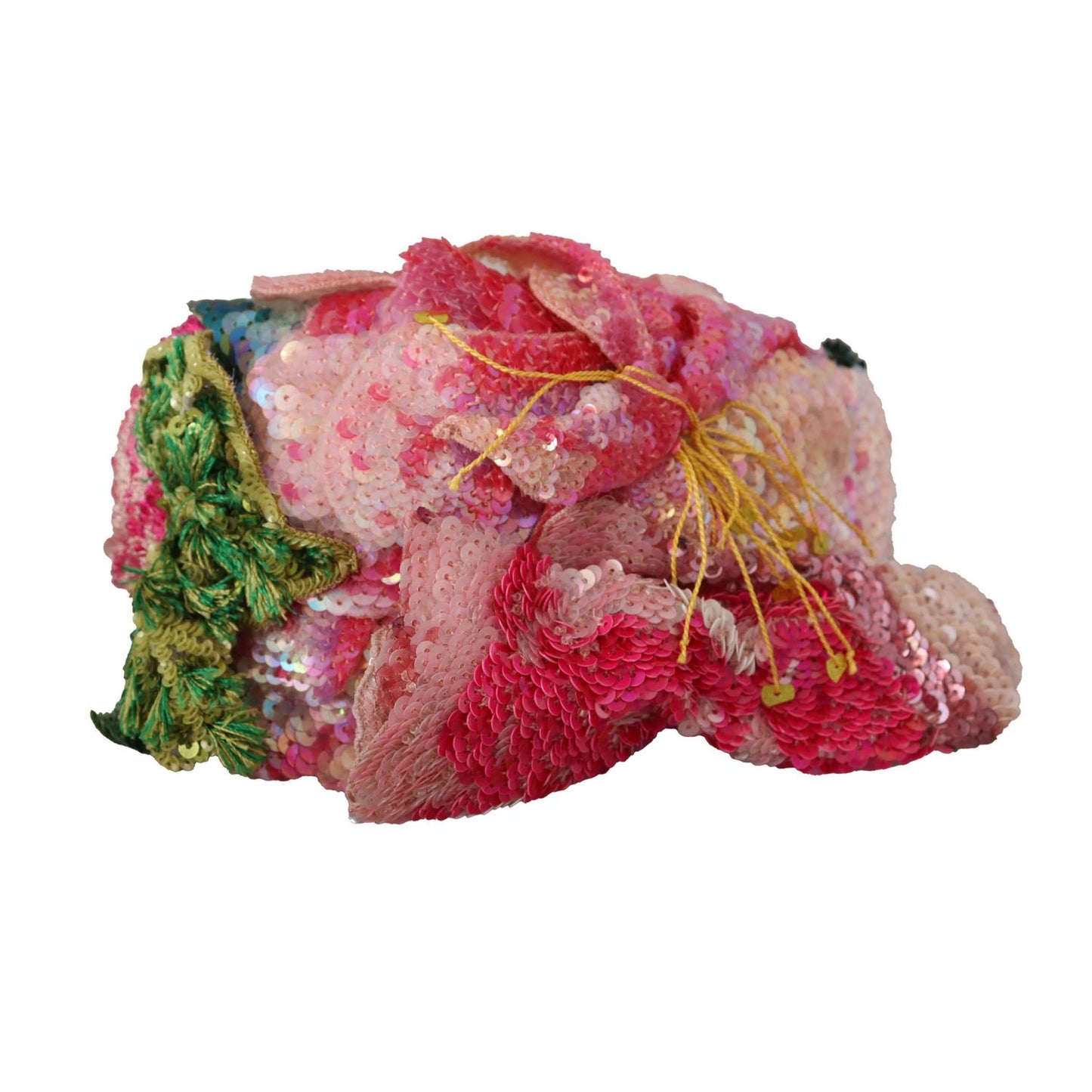 Dolce & Gabbana Multicolor Sequined Lurex Black Hair Headband