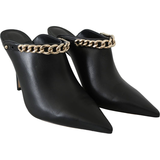Jimmy Choo Elegant Black Gold Leather Pumps 192954477899