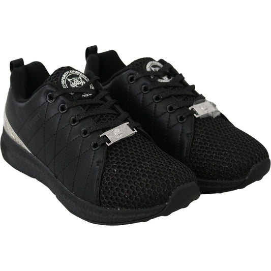 Plein Sport Exquisite Black Runner Gisella Sports Sneakers 4059623082449