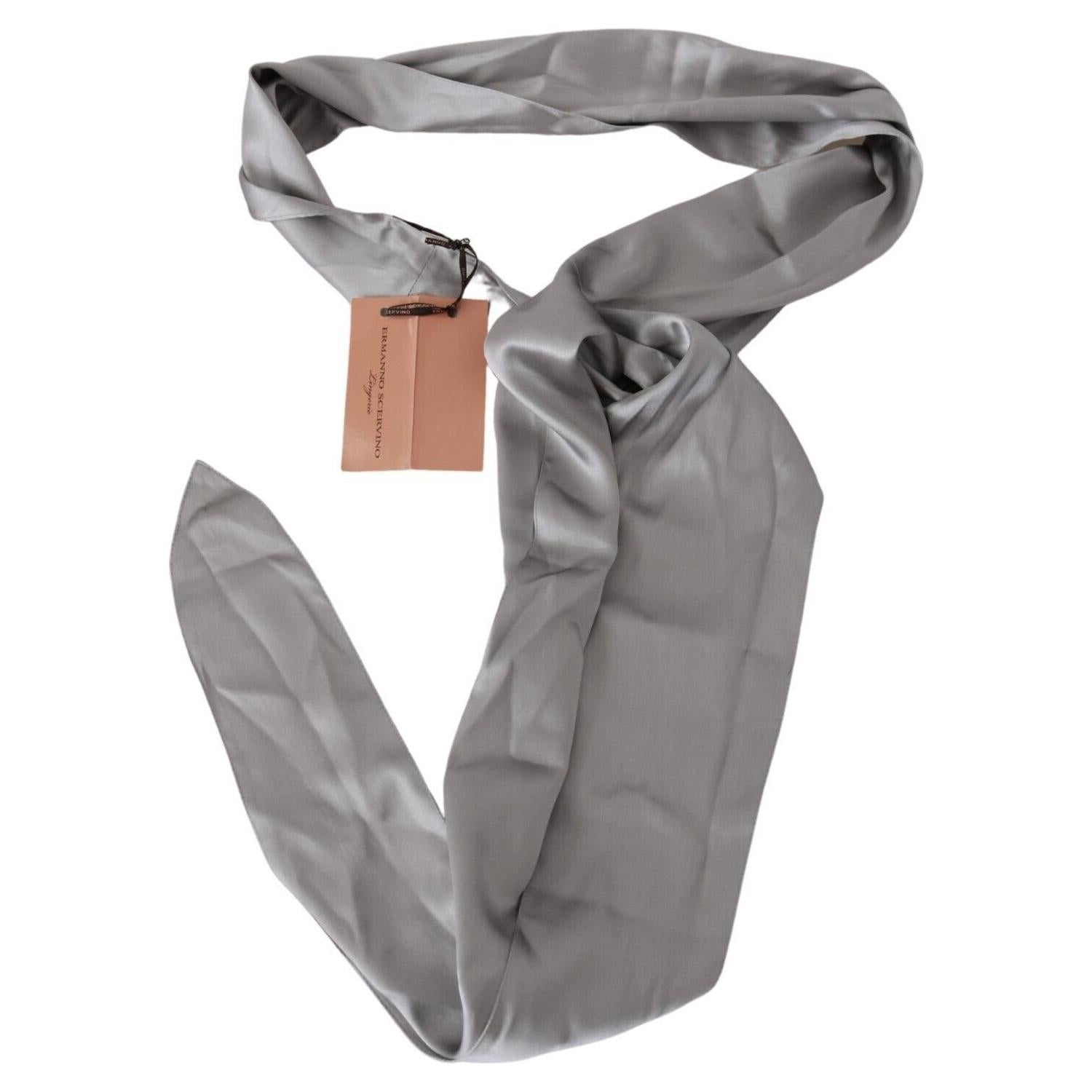 وشاح حريري فضي أنيق للرجال من Ermanno Scervino