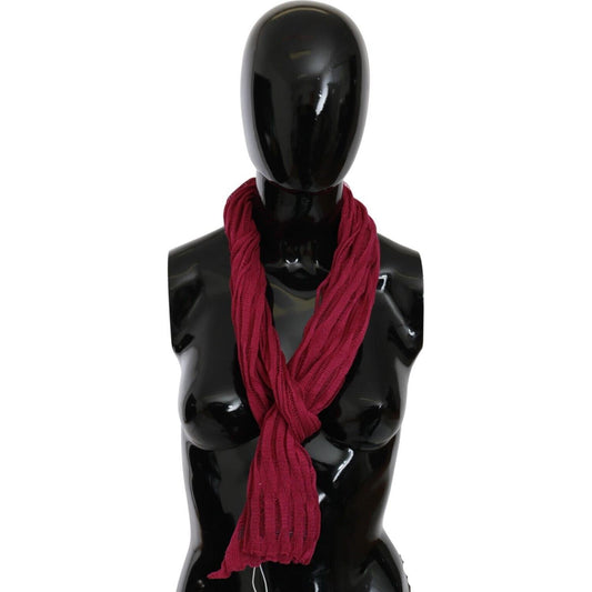 John Galliano Bordeaux Neck Wrap Shawl Foulard Scarf MS1622