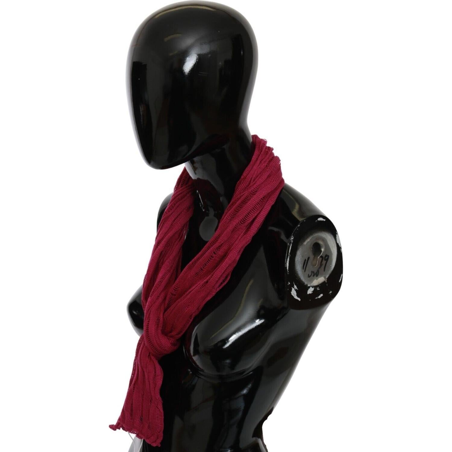 John Galliano Bordeaux Neck Wrap Shawl Foulard Scarf