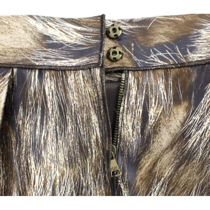 تنورة كاملة من الحرير المزخرف بالزهور من دولتشي آند غابانا