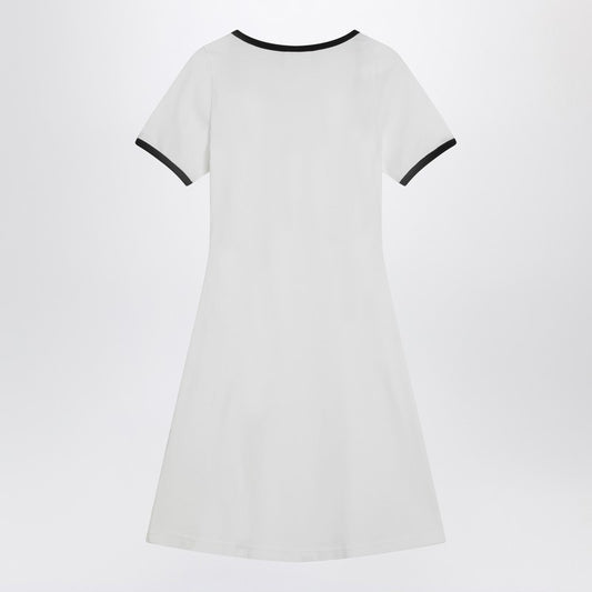Courreges Courrèges Black/white mini dress in cotton