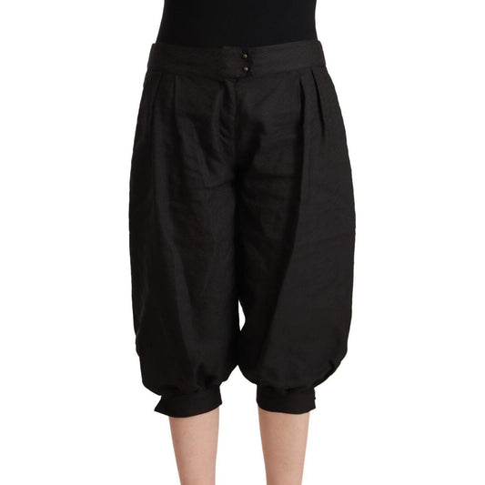 GF Ferre Black Viscose Cropped Harem Pants PAN72128 - 44