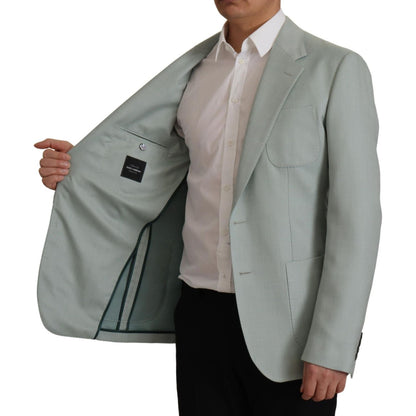 Dolce & Gabbana Light Green Cashmere Silk Blazer