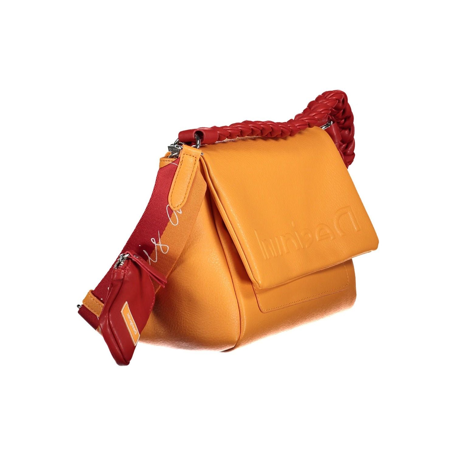 Desigual Chic Orange Shoulder Bag with Contrasting Details