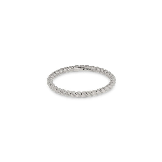 24KAE JEWELS JEWELRY Mod. 12423S/56 silver twisted ring
