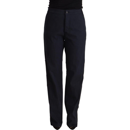 Exte Black High Waist Tapered Cotton Pants PAN71802 - 50