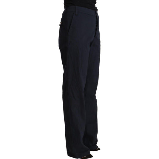 Exte Black High Waist Tapered Cotton Pants PAN71802 - 50