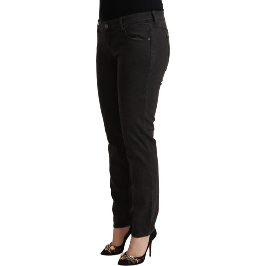 Ermanno Scervino Black Low Waist Skinny Denim Cotton Jeans PAN72069 - 28