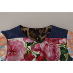 Dolce & Gabbana Multicolor Pachwork Floral Sheath Jaquard Mini Gown Dress DR28698- 36