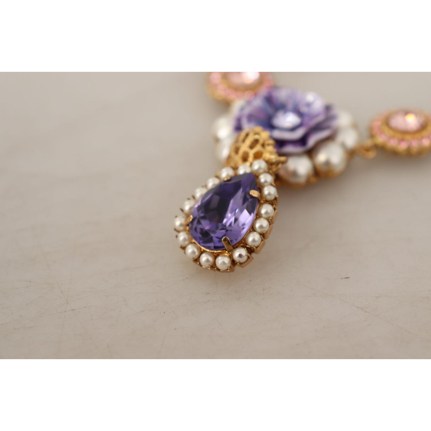 قلادة دولتشي آند غابانا الأنيقة المرصعة بالكريستال