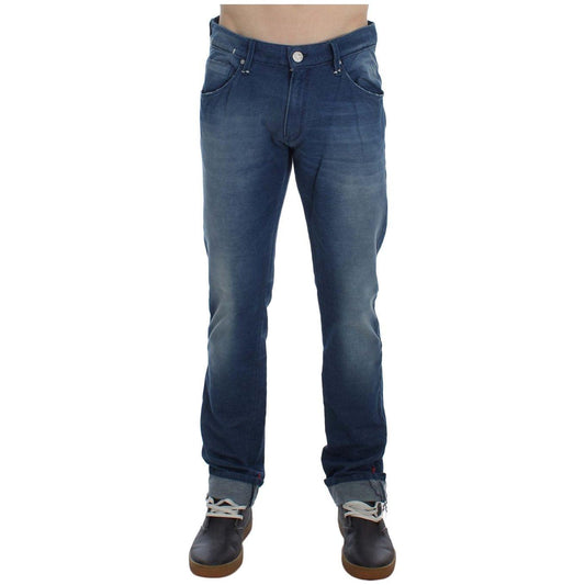 Acht Blue Wash Denim Cotton Stretch Slim Fit Jeans SIG30471-1