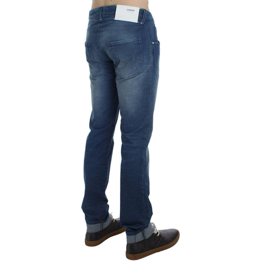 Acht Blue Wash Denim Cotton Stretch Slim Fit Jeans SIG30471-1