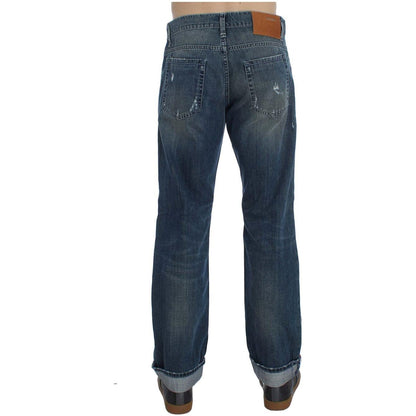 Acht Blue Wash Cotton Denim Regular Fit Jeans