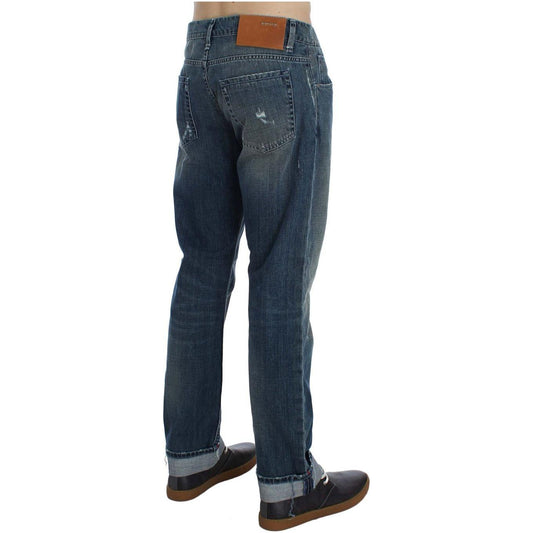Acht Blue Wash Cotton Denim Regular Fit Jeans SIG30493-1