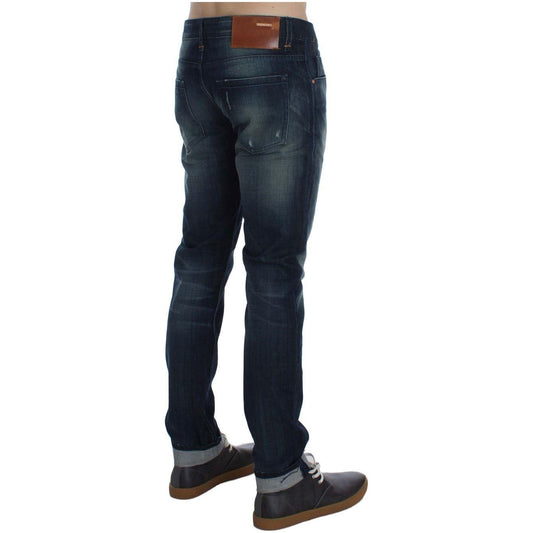 Acht Blue Wash Cotton Denim Slim Fit Jeans SIG30494-1
