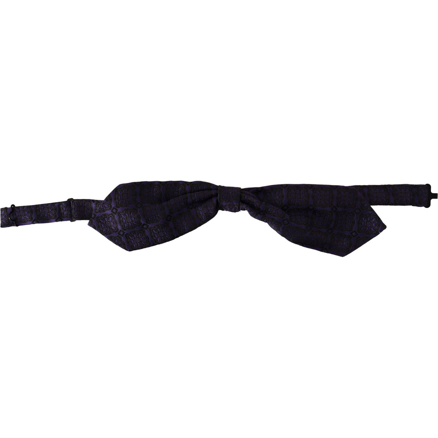 ربطة عنق هندسية أنيقة من الحرير باللون الأزرق من دولتشي آند غابانا