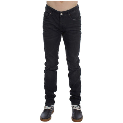 Acht Gray Cotton Stretch Slim Fit Jeans