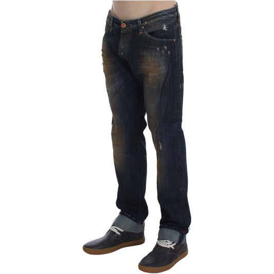 Acht Blue Wash Cotton Regular Straight Fit Jeans SIG30481-1