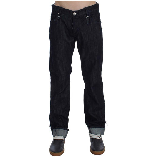Acht Blue Cotton Regular Straight Fit Jeans SIG30481#2-1