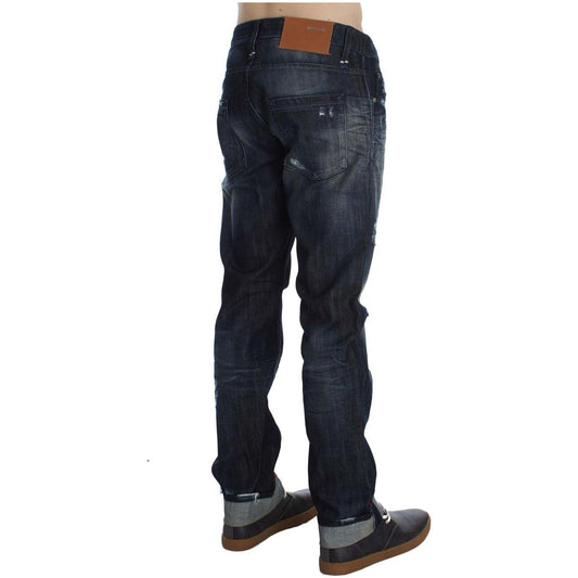 Acht Blue Cotton Regular Straight Fit Jeans SIG30482-1