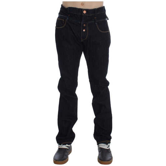 Acht Blue Cotton Regular Straight Fit Jeans SIG30483-1