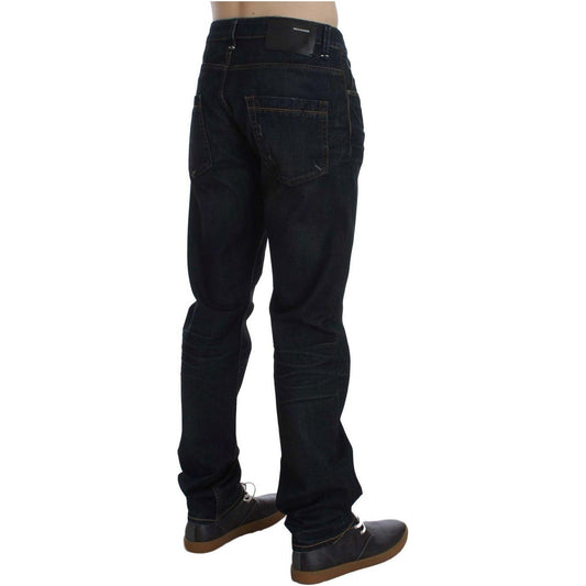 Acht Blue Wash Cotton Denim Straight Fit Jeans SIG30533-1