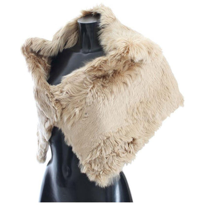 Dolce & Gabbana Beige Alpaca Collar Scarf Alpaca Scarves